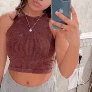 maroon top, size small, good condition